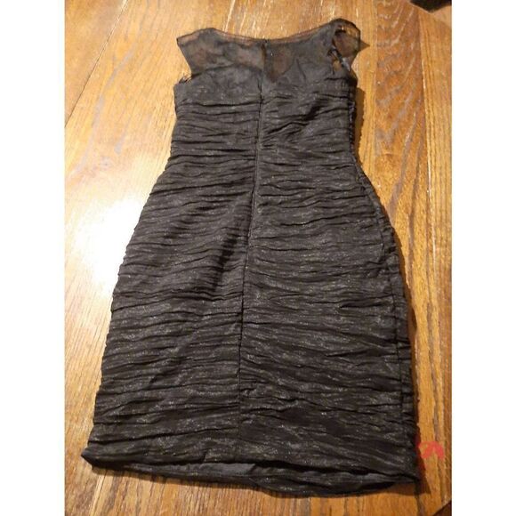 Size 3-4 Jump Apparel Wendye Chaitin Black Embellished Bodycon Mini Dress - Picture 7 of 7